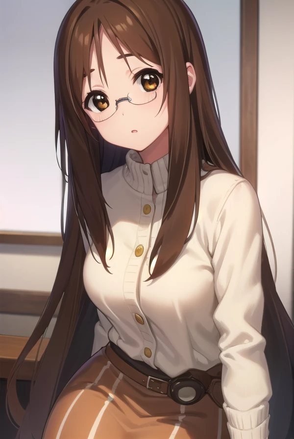 sawakoyamanaka, <lora:sawako yamanaka s2-lora-nochekaiser:1>,
sawako yamanaka, (brown eyes:1.5), brown hair, glasses, long hair,
BREAK belt, official style, pantyhose, teacher, dress, light brown dress, skirt, pencil skirt,
BREAK indoors, classroom,
BREAK looking at viewer, (cowboy shot:1.5),
BREAK <lyco:GoodHands-beta2:1>, (masterpiece:1.2), best quality, high resolution, unity 8k wallpaper, (illustration:0.8), (beautiful detailed eyes:1.6), extremely detailed face, perfect lighting, extremely detailed CG, (perfect hands, perfect anatomy),
