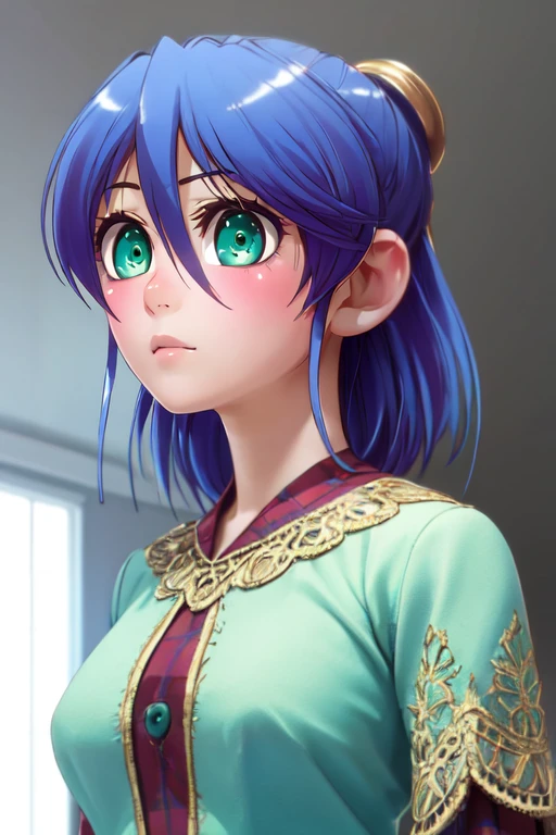 photorealistic, (4k), depth of field, (Masterpiece), (realistic skin texture), extremely detailed, intricate, hyper detailed, high resolution, professional photography, , depth of field, sharp detail, best quality, , 1girl, solo, <lora:nagisa_aizawa:1>, nagisa_aizawa, blue hair, green eyes, short hair, fairy costume, ancient greece,