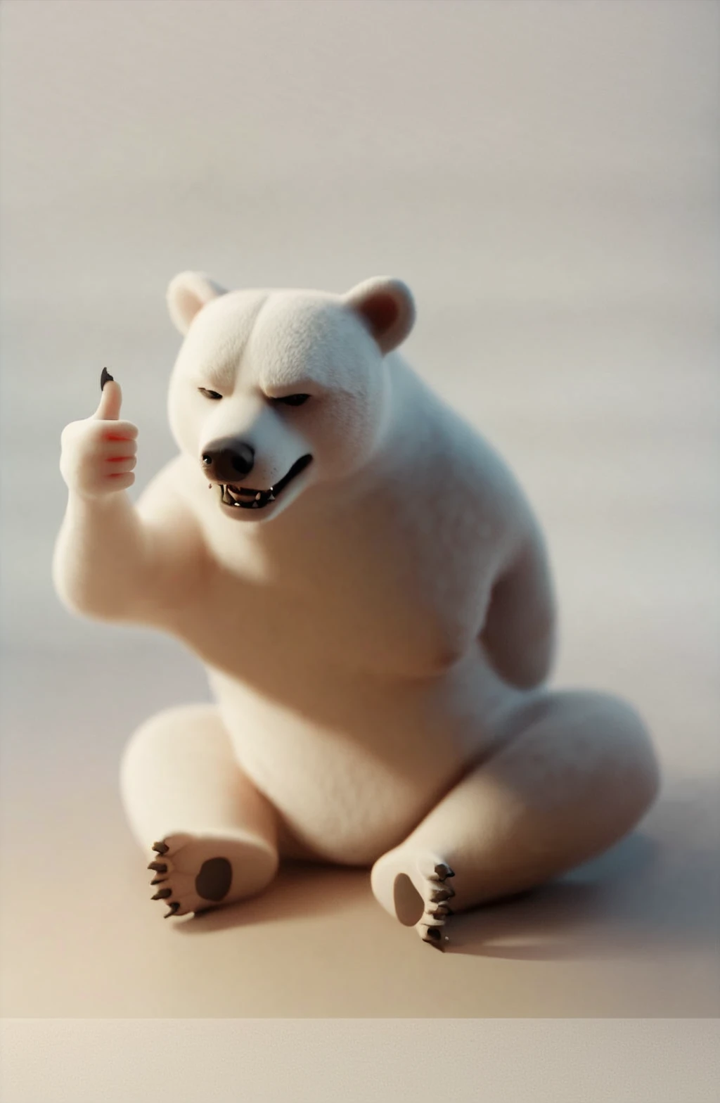 score_9_up, score_8_up, score_7_up,  source_furry_up , BREAK  (by mr_jack\(c4d, zbrush\):.7), (by Jan Reeh:.5), polar bear <lora:single thumbs up:1> single thumbs up, approval