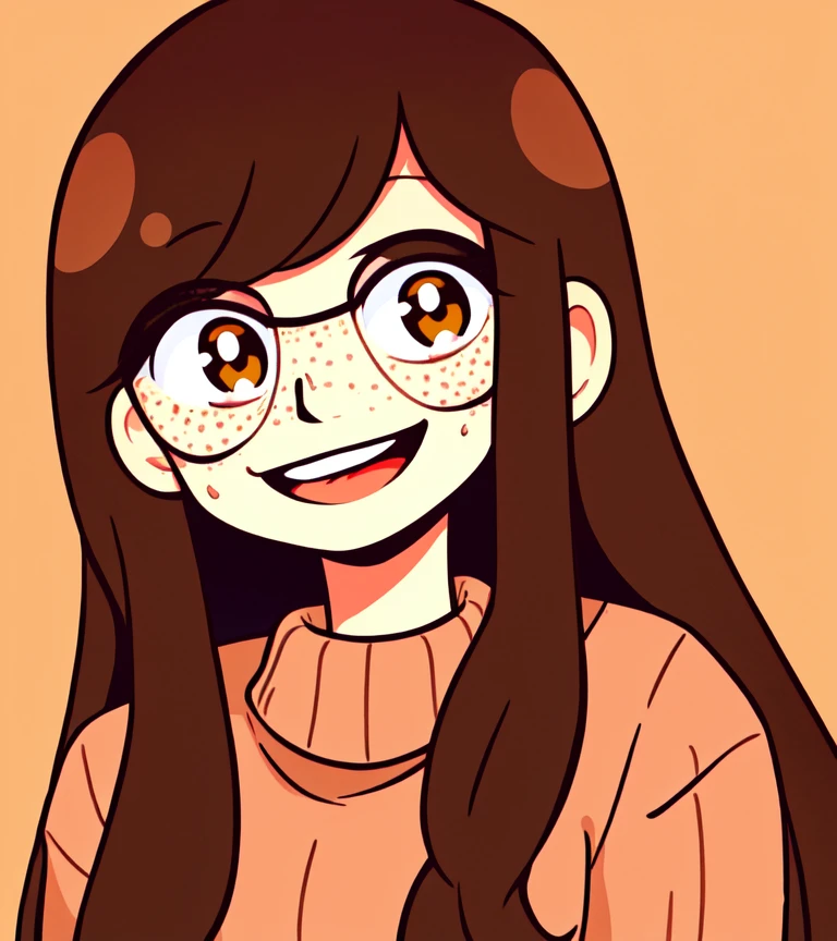 cute nerdy girl in a sweater, blushing smile, long brown hair, freckles
<lora:cutethingsB001-000008:1>