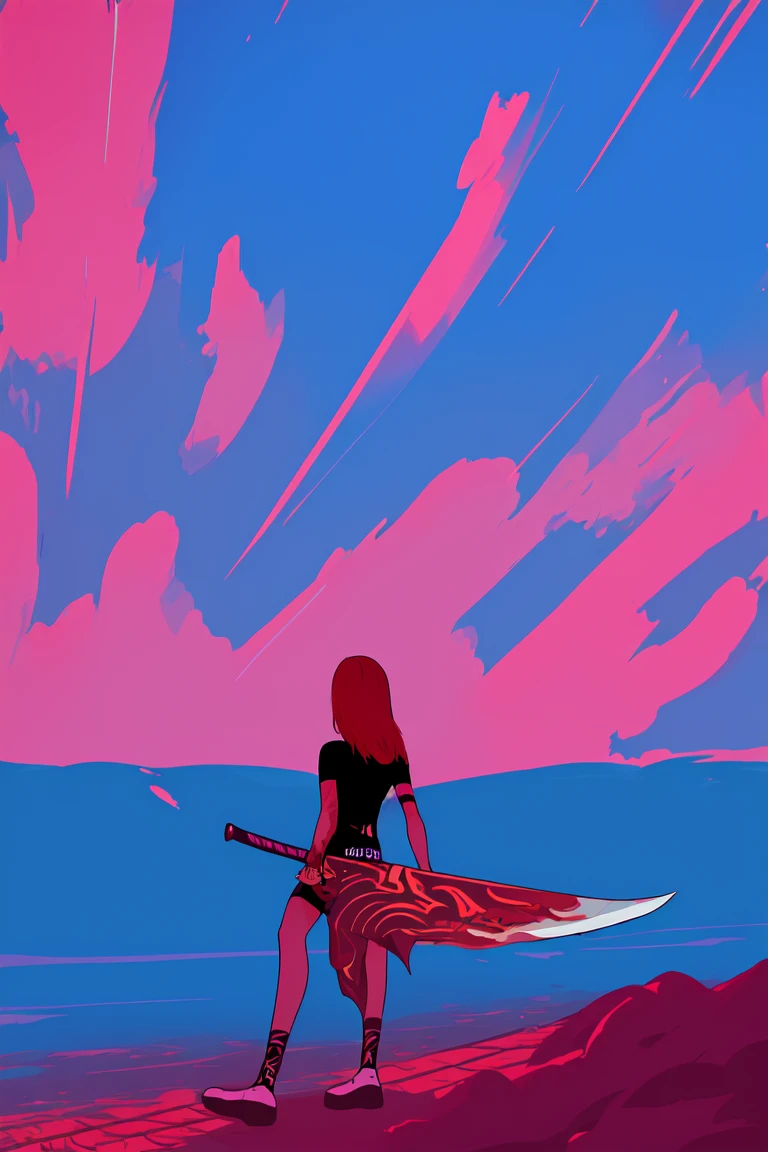 cute but hardcore punk swordswoman, Alena Aenami, illustration
<lora:cutethingsB001-000008:1>