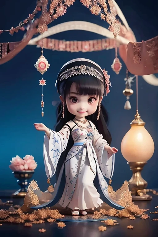 (masterpiece, best quality:1.2),chibi,a woman with long hair and a necklace,cn_paper_cut,paper_cut style,
<lora:lbc_Q_ban:0.8>,