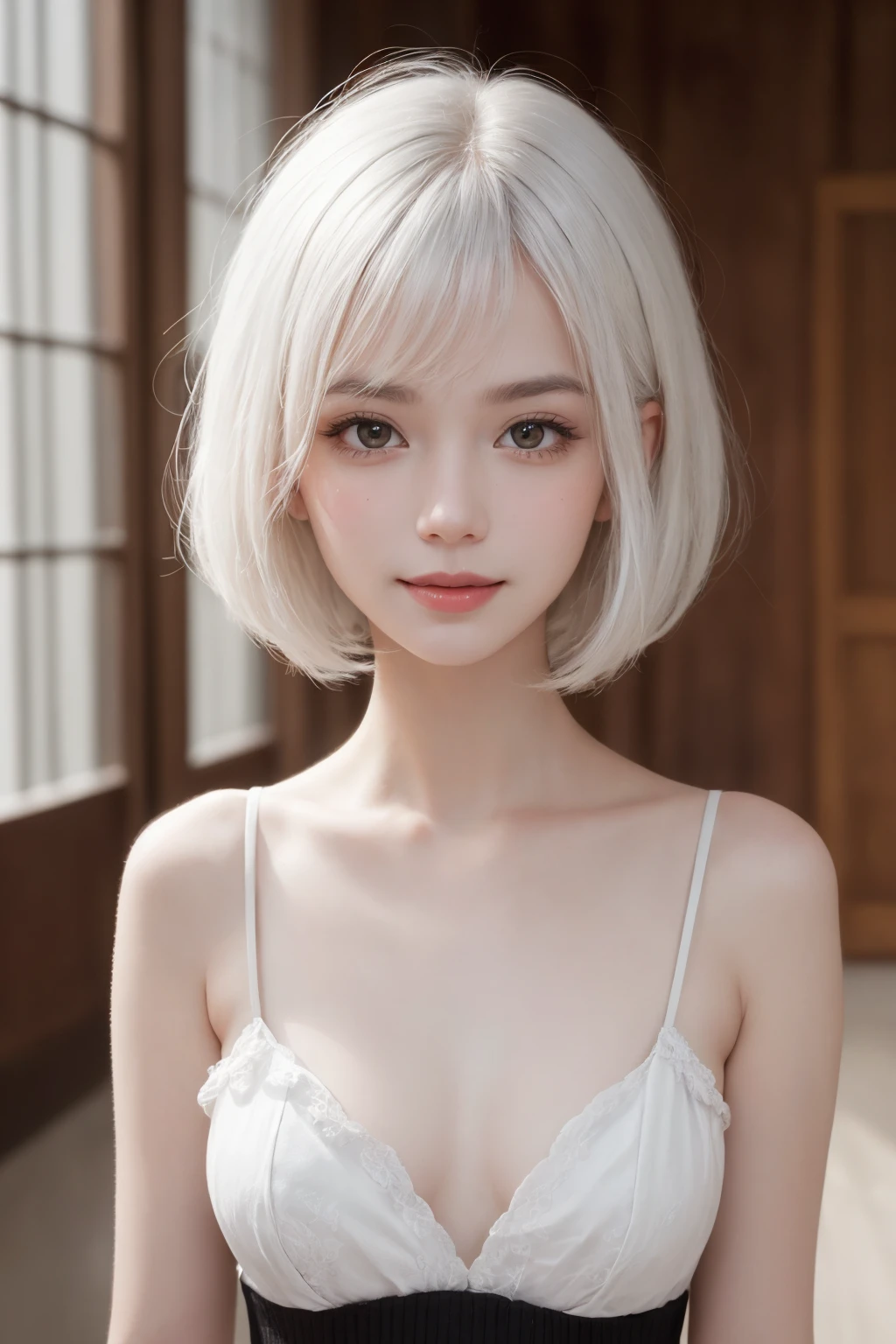 An ultra-high picture quality, masterpiece, White hair, femele