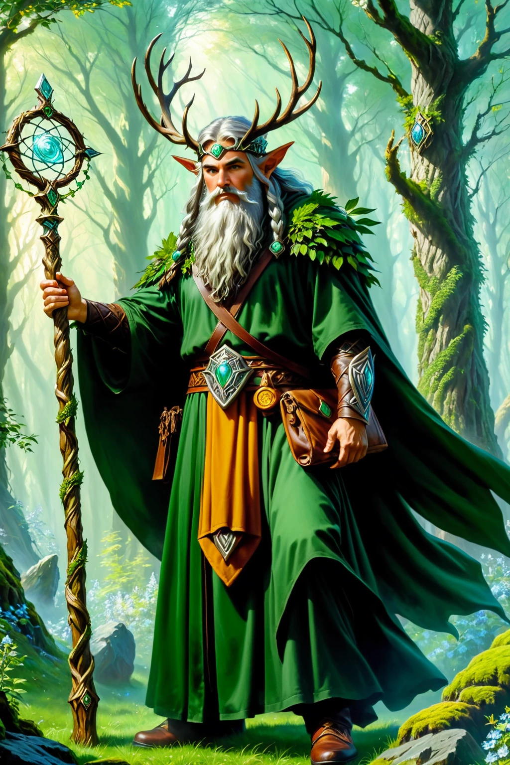 masterpiece, professional artwork, famous artwork, fantasy class, Druid, <lora:Fantasy_ClassesXL:1>