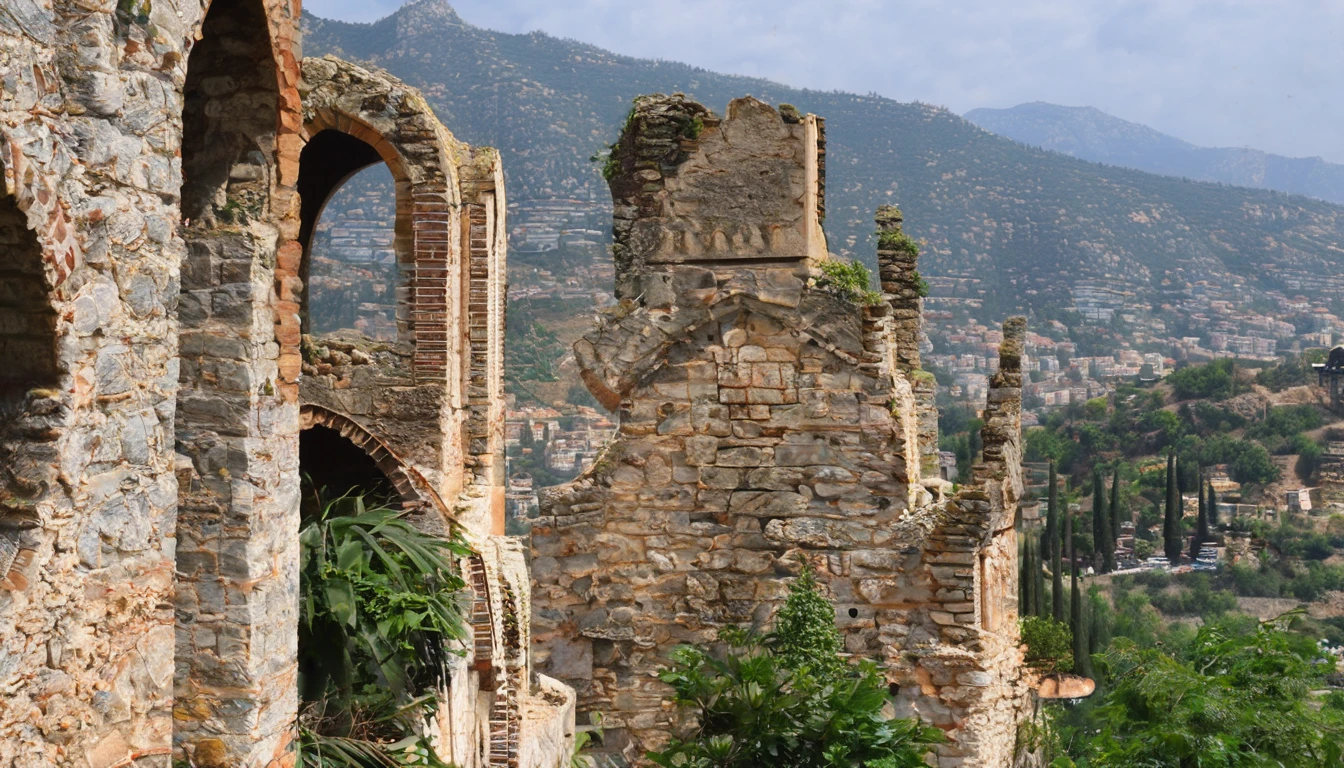Alanya Ruins,no humans,scenery,outdoors,<lora:Alanya Ruins:1>,, masterpiece, best quality,