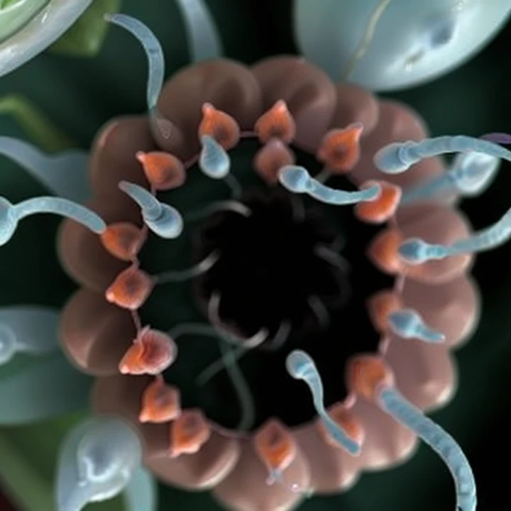 gametes close-up of a flower plant sperm spermazoid <lora:gametes-sd1.5:1>