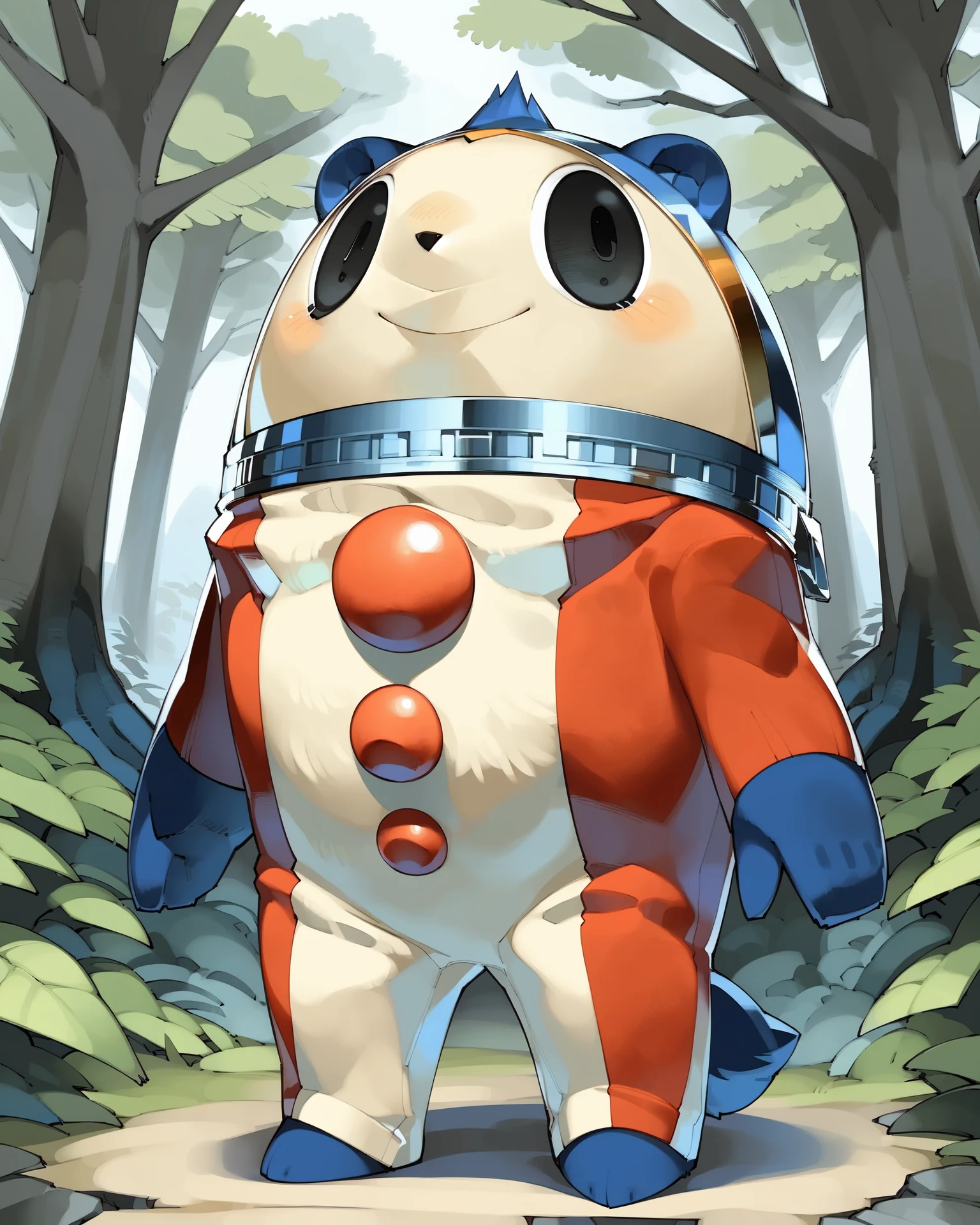 <lora:PS_Teddie_a1_1_VPred:1>,<lora:fluffyrock-quality-tags-v4.rc11.5:0.5>,
(best quality, good quality:1.4),psnateddie,solo,hi res,
detailed background,by kame 3,
three-quarter view,black eyes,forest,[smile],