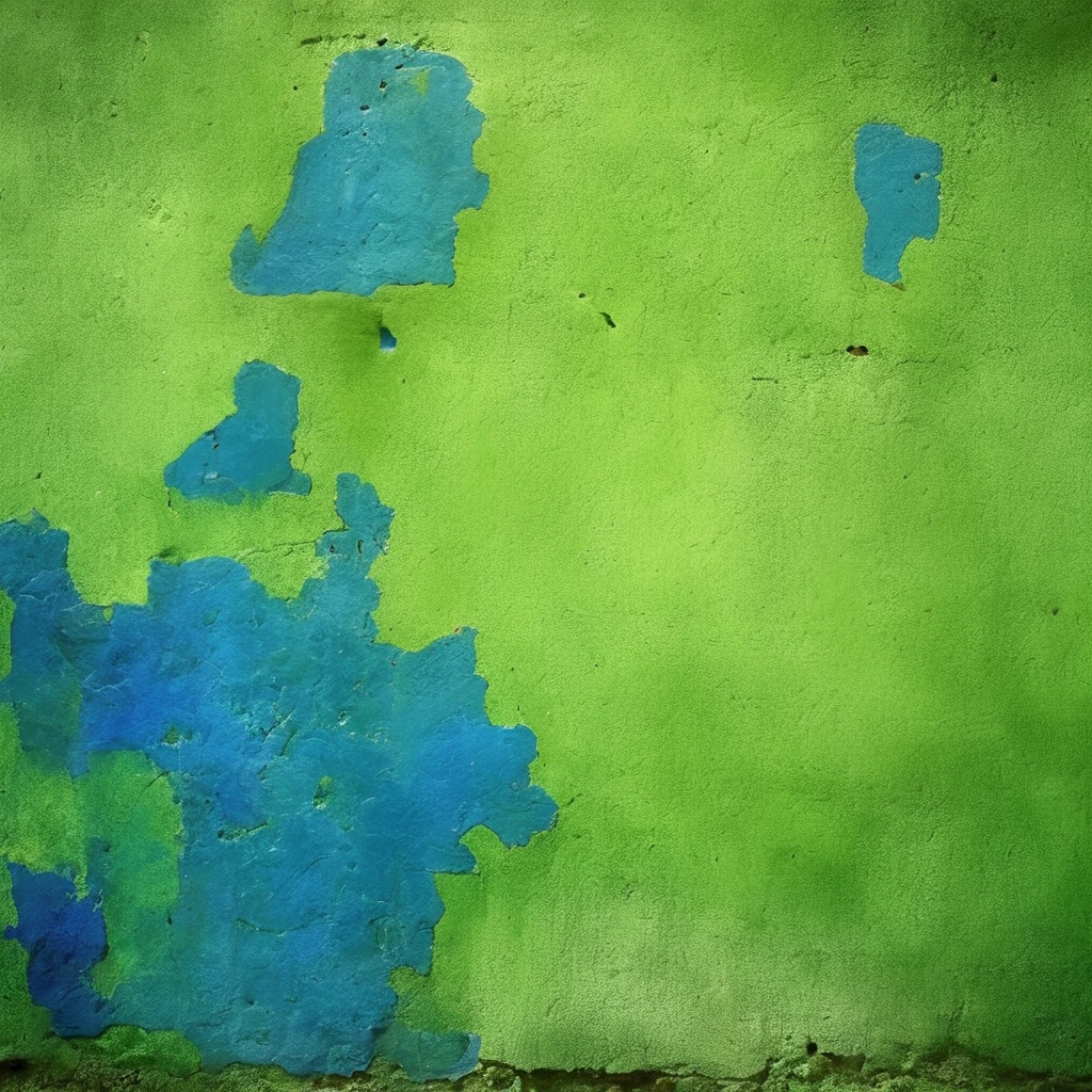 <lora:SDXL_green_texture_Sa_May:1> green texture old wall with blue