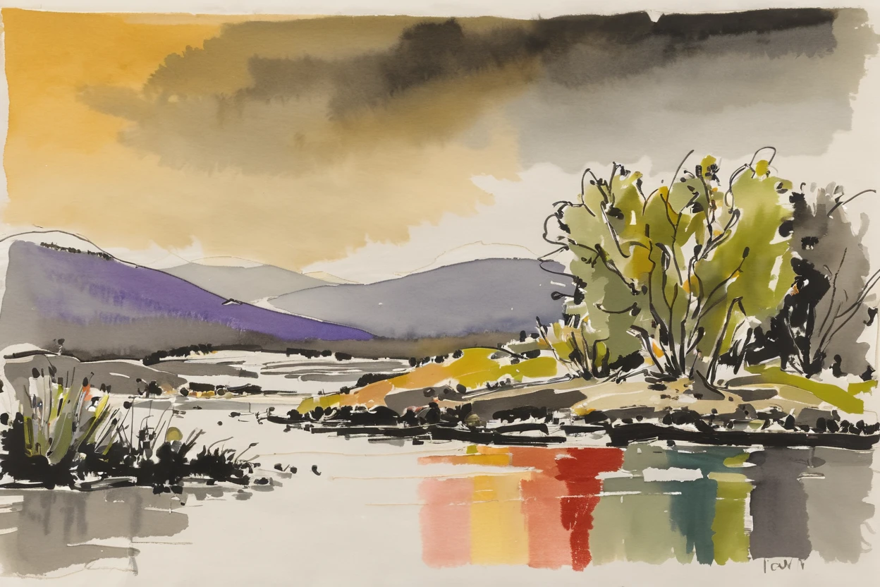 ink and wash, rough ink sketch, colorful, Oasis<lora:EnvyInkAndWashXL01:0.3>