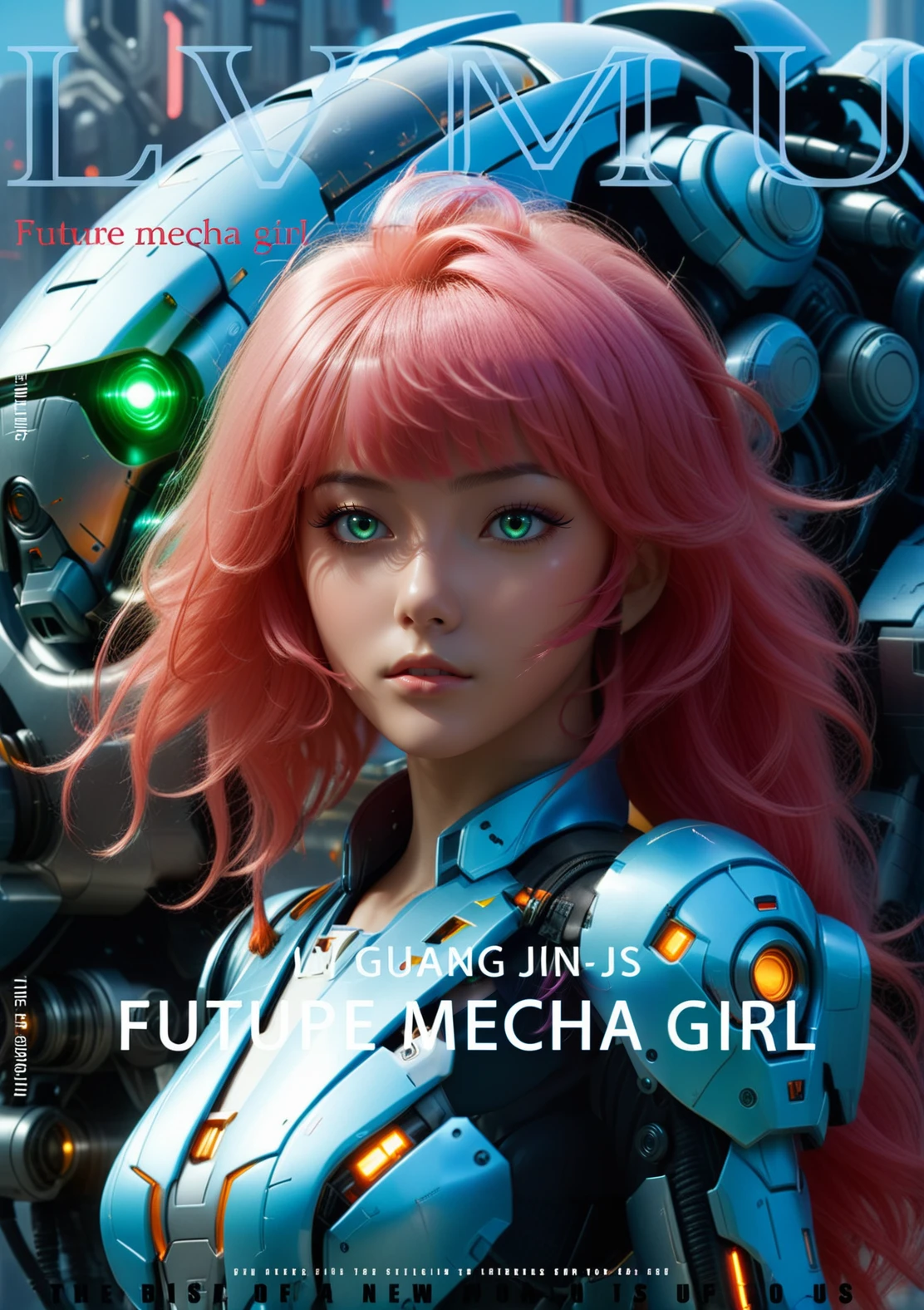 cinematic film still a girl with pink hair and a futuristic suit with green eyes and a sci - fi fi fi fi fi fi fi fi fi fi fi fi fi fi fi fi fi fi fi fi fi fi fi fi fi fi fi fi,Chen Jiru,cgstudio,computer graphics,futurism,<lora:JACG1.0:1>, . shallow depth of field, vignette, highly detailed, high budget, bokeh, cinemascope, moody, epic, gorgeous, film grain, grainy