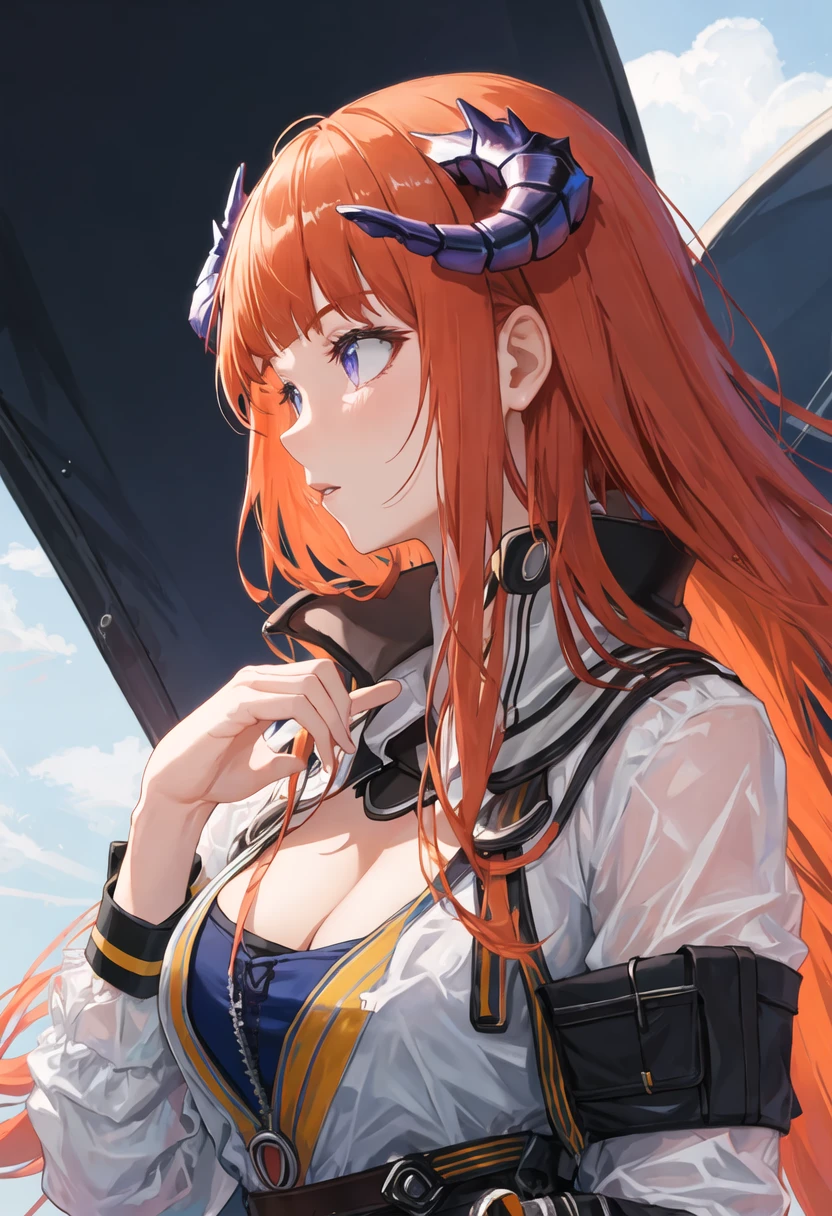 {safe:1.10}, best quality, masterpiece, highres, solo, {bagpipe_arknights:0.90}, profile, from_side, upper_body