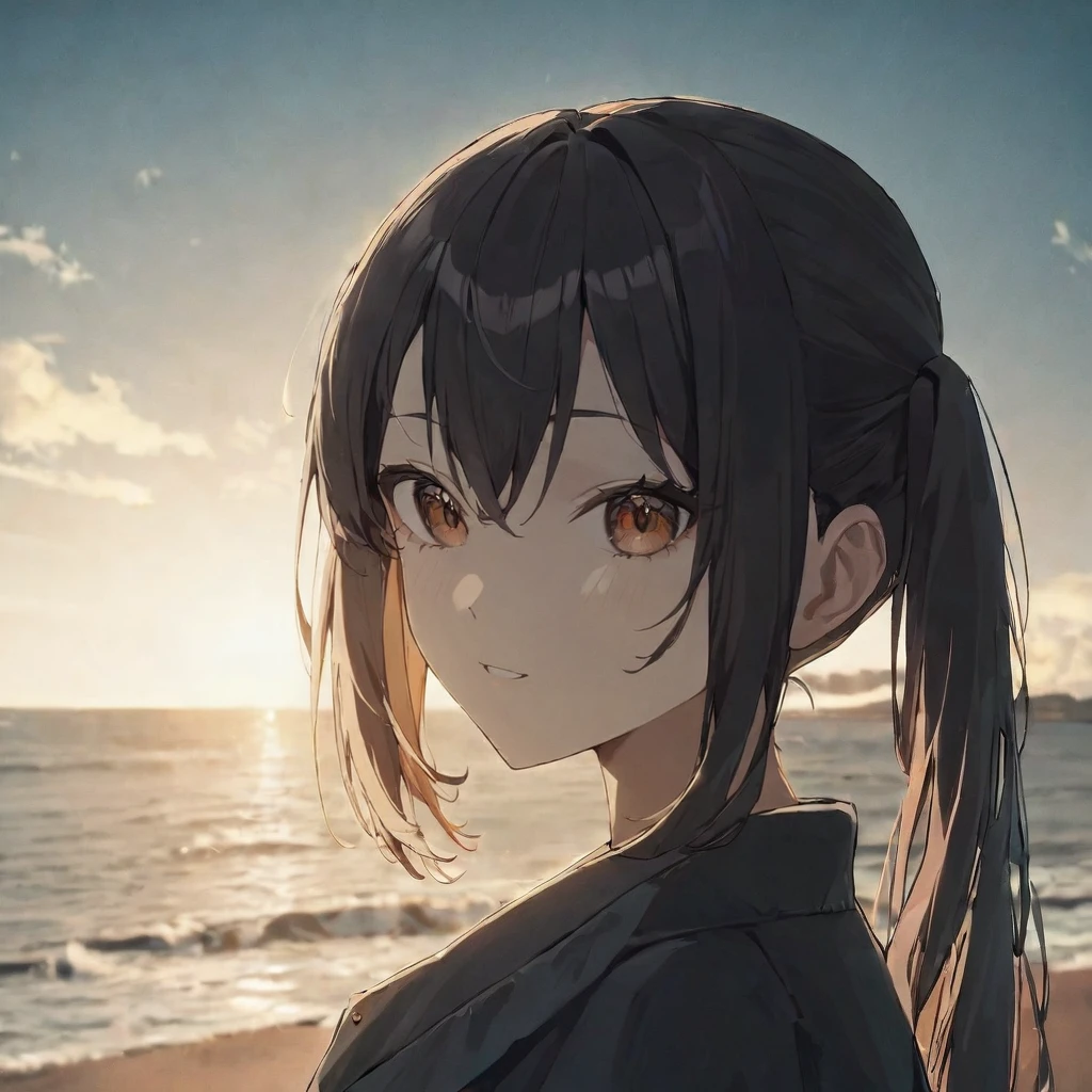1girl, nakano azusa, by ocean, portrait, (masterpiece), cinematic, beautiful light, best quality, newest,safe, absurdres <lora:azusa_xl_rev2:1>