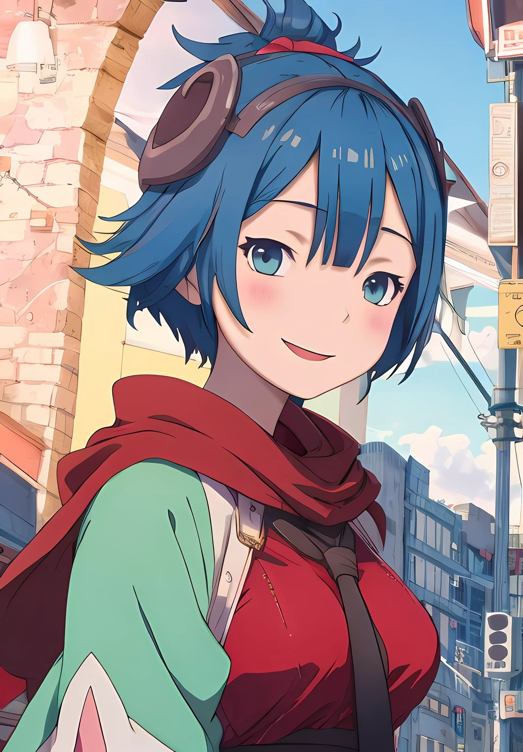 <lora:MadeintheAbyss:0.8>,Vueko,1girl,smile, solo, wink,