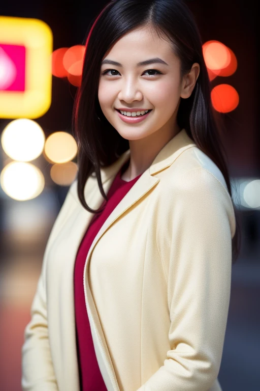 1girl,(RAW photo, best quality), (realistic, photo-realistic:1.4), masterpiece, an extremely delicate and beautiful, extremely detailed, 2k wallpaper, Amazing, finely detail, extremely detailed CG unity 8k wallpaper, ultra-detailed, highres, soft light, beautiful detailed girl, extremely detailed eyes and face, beautiful detailed nose, beautiful detailed eyes,cinematic lighting,perfect anatomy,slender body,smiling ,(bokeh:1.3)
in front of izakaya,narrow street like nakano,lights reflected on wet floor,after rain,night time,shop sign lights,winter night
wearing cashmere jacket
<lora:shimizufumika_lora:0.8>