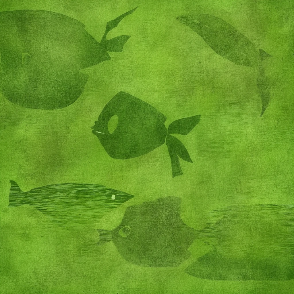 <lora:SDXL_green_texture_Sa_May:1> green texture fish