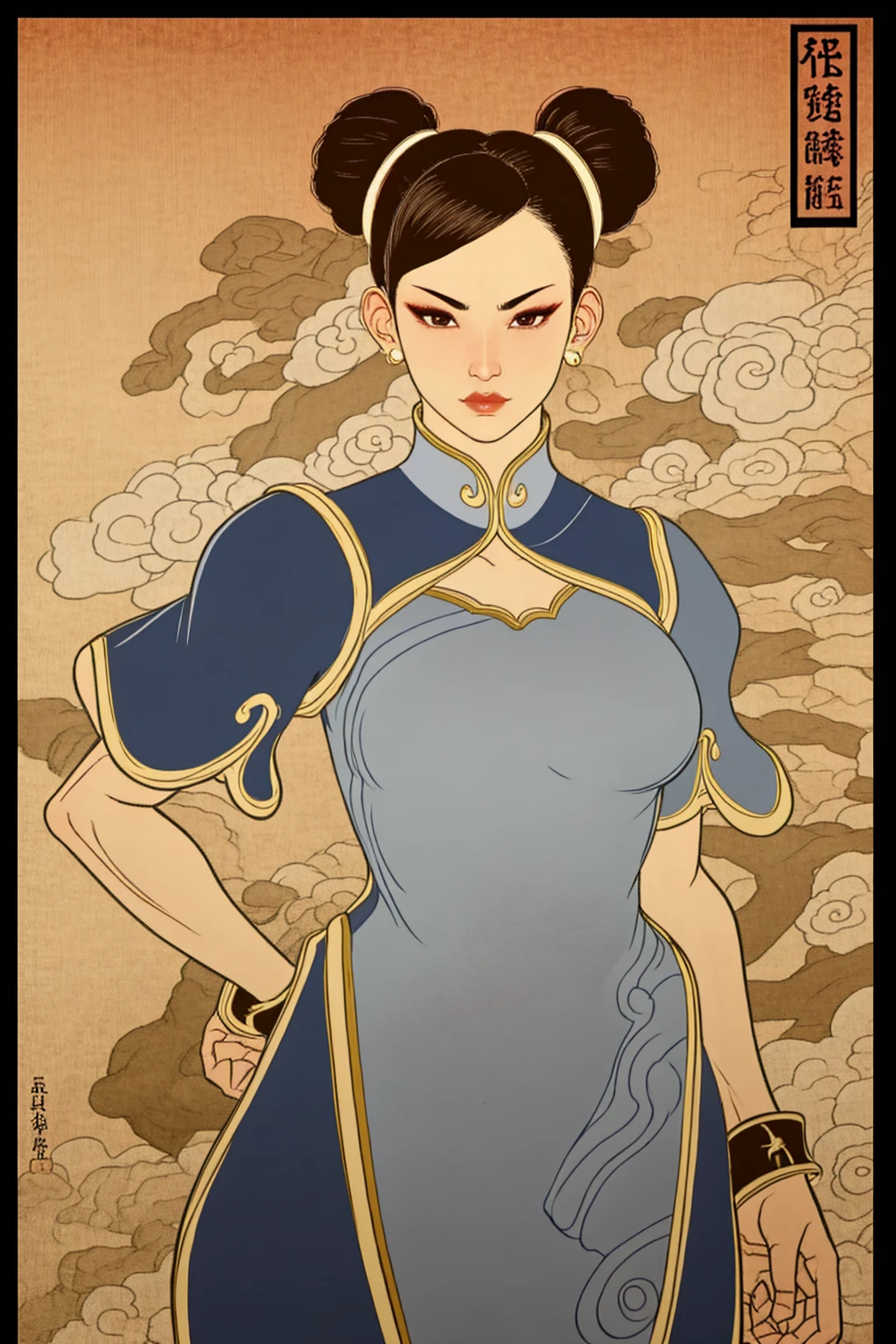 <lora:LCM_LoRA_Weights_SD15:1> <lora:Yomama_Edo_artstyle:0.85>, yomama_edo, cloud, smoke, , <lora:chunliv1:0.7> sfchunli, 1 girl
