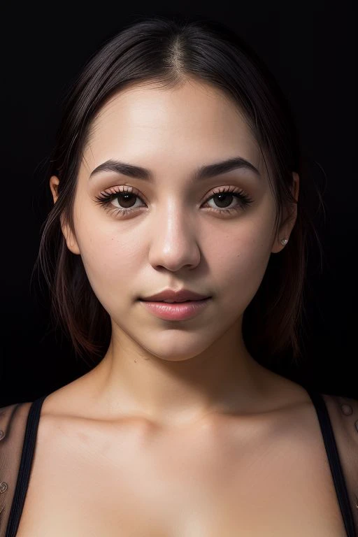 Artificial intelligence to create the perfect girl: Image generation includes a symmetrical face with Asian features, blonde with big gray eyes, 3rd size breasts with piercings, juicy big lips, snub nose with piercing, as well as an athletic build, complemented with lace transparent lingerie.