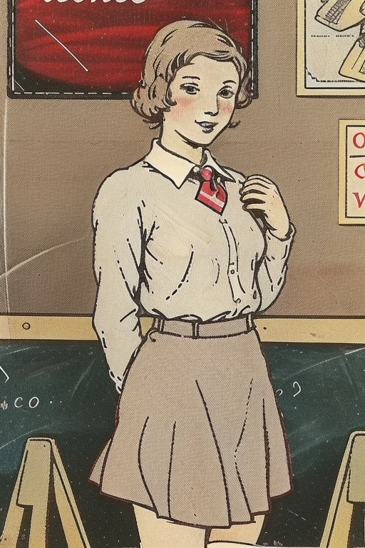 <lora:JarringlyWholesome:1> jarringlywholesome, a teacher