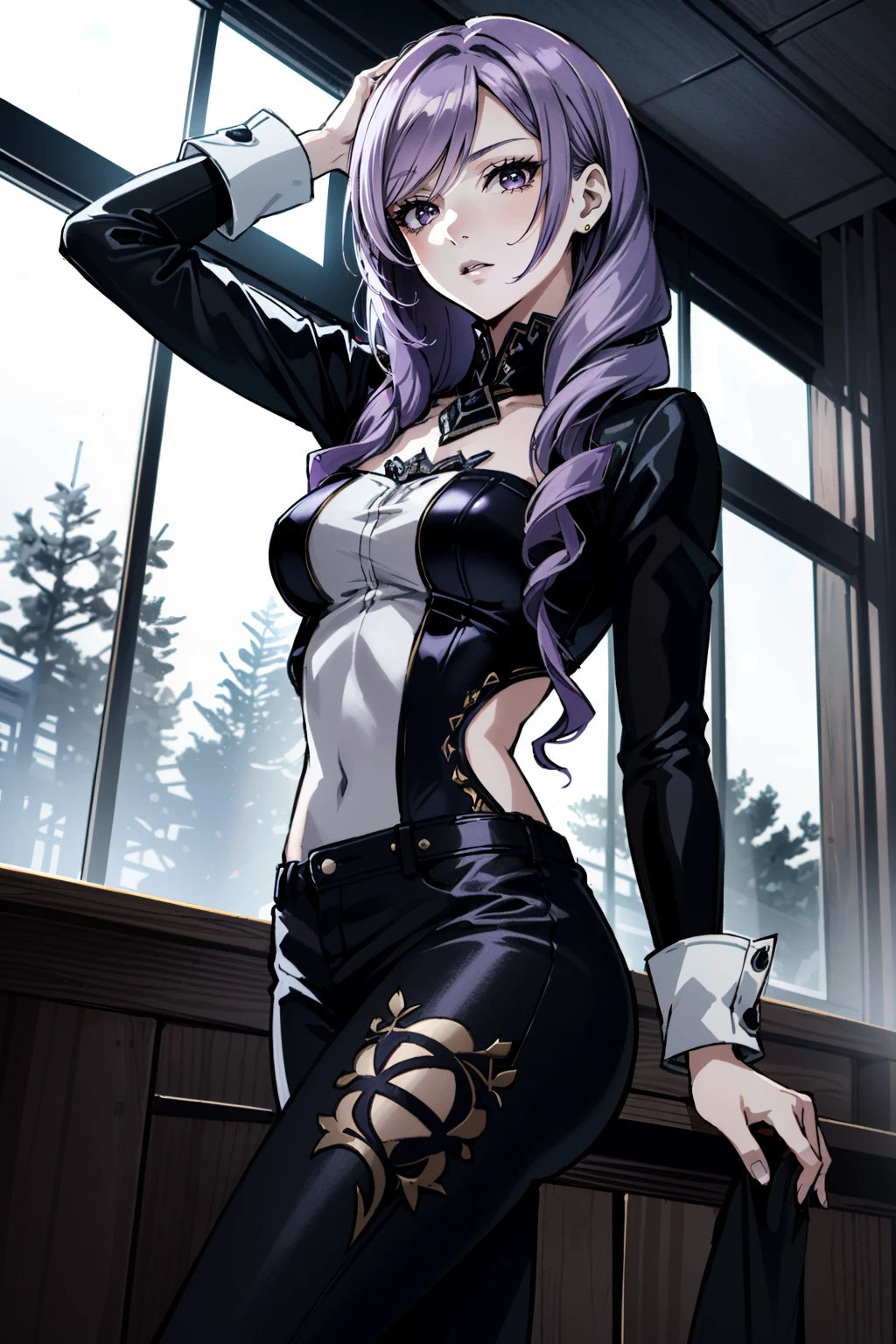 ((ultra detailed, masterpiece, absurdres))
<lora:HGDaniella:0.9>
HGDaniella, 1girl, twin drills, purple hair, as the cover model for a fashion magazine, fierce pose, wearing a bold and edgy outfit