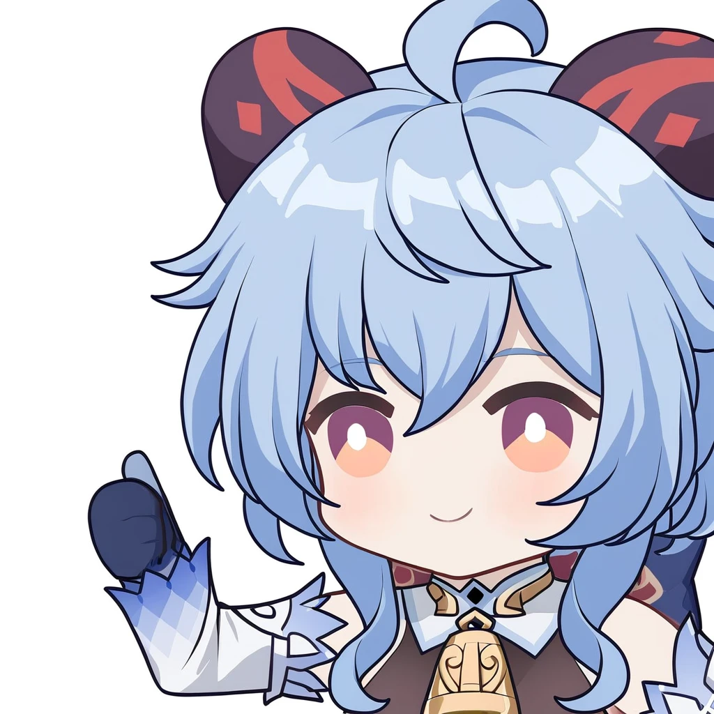<lora:xl_aprob_(meme) :1>,smile,chibi,bright pupils,thumbs up,blush,ganyu \(genshin impact\),, masterpiece, best quality,