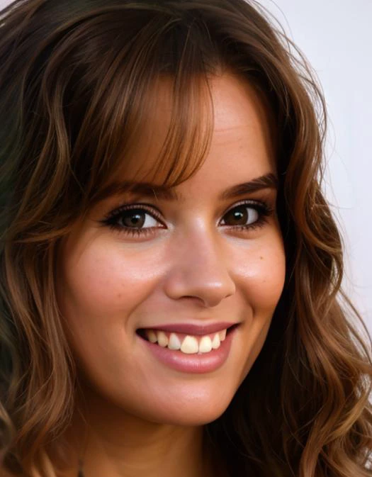 fille brune russe de 25 ans tres souriante qui fete son anniversaire 
