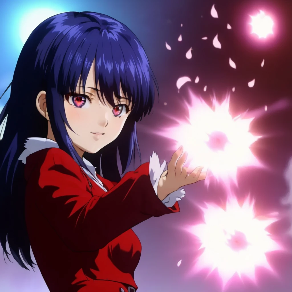 Ultra-realistic extremely detailed 8k masterpiece of a sexy woman using shooting ki blast from the palm of her hands, ki blast, extremely detailed eyes and facial features, dramatic epic lighting, awesome composition<lora:ki blast:0.9>   <lora:sakura wars anime style:0.7> sakura wars anime style