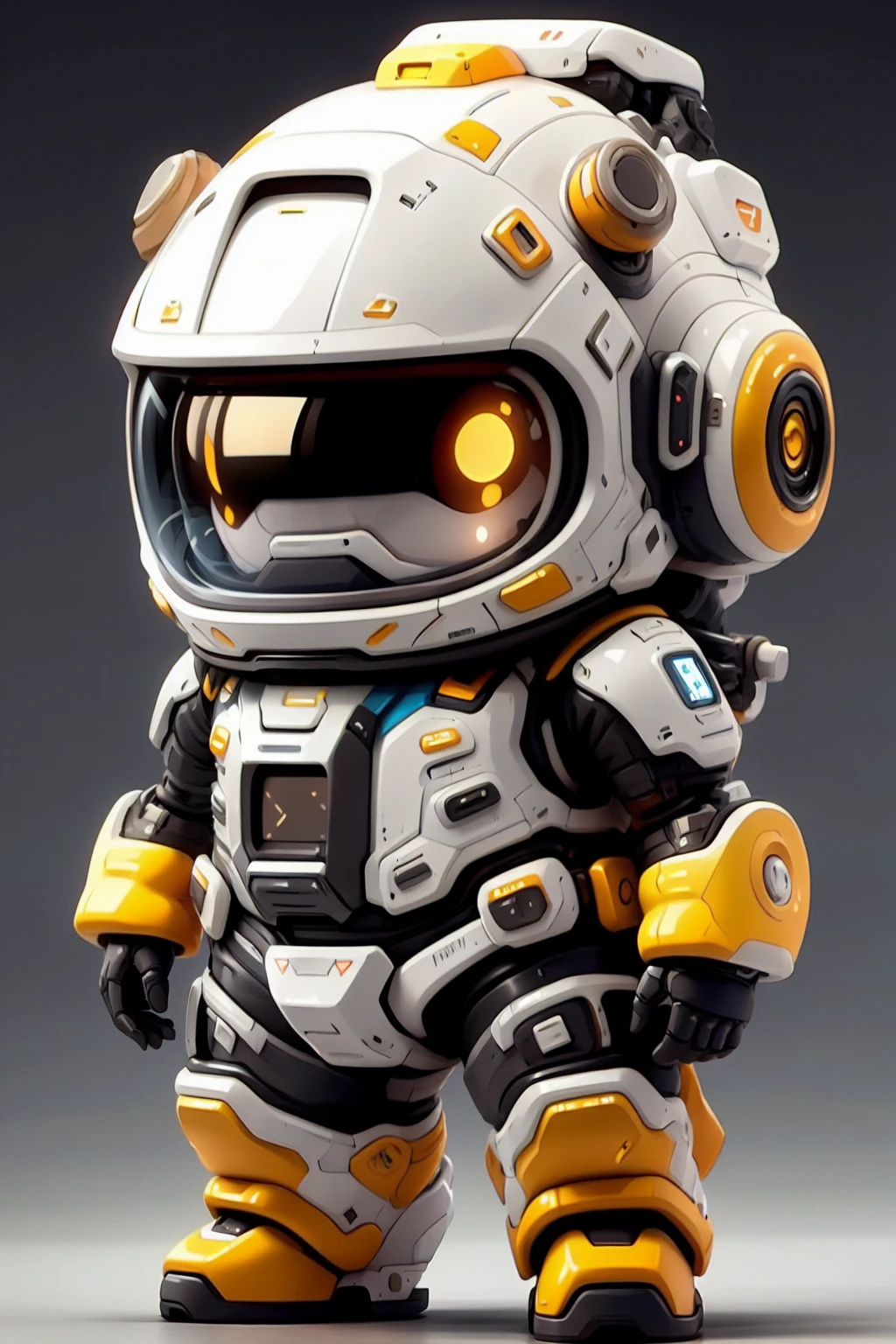 guchen,chibi,guchen,chibi,spacesuit,standing,tail,grey background,helmet,<lora:å¯ç±æºç²-09:0.8>,mecha,machine,, Hyper Real,Photorealistic,16K,high detail,high resolution