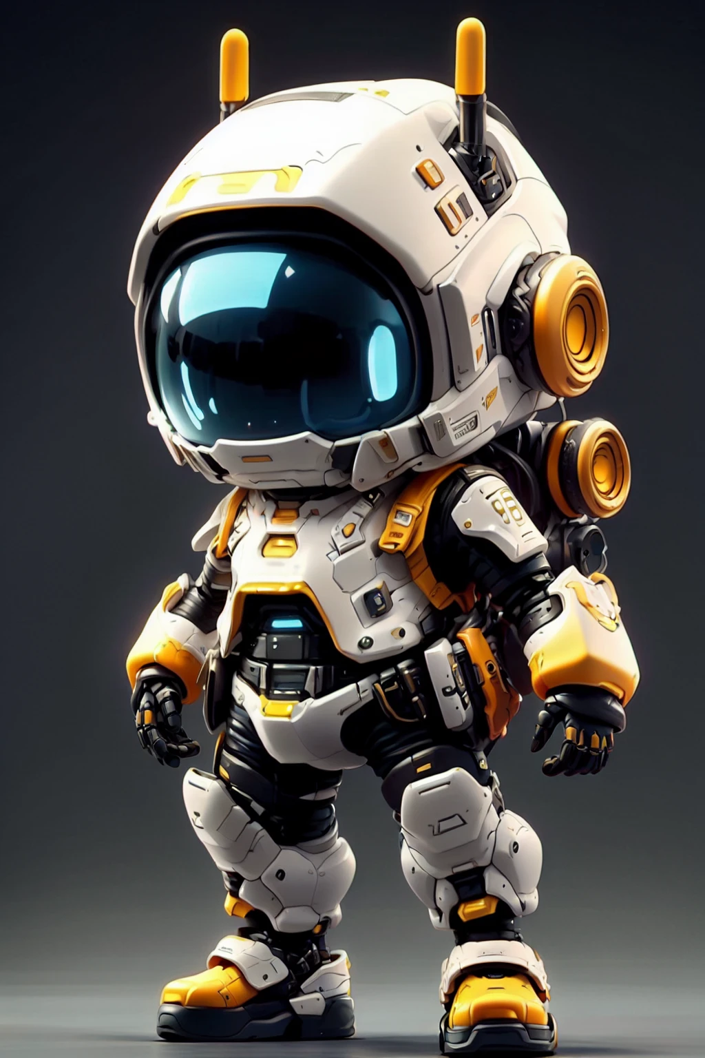 guchen,<lora:å¯ç±æºç²-08:1>,machine_robo,chibi,mech legs and feet,metallic,class,backpack,blue short hair,white leather jacket,, Hyper Real,Photorealistic,16K,high detail,high resolution