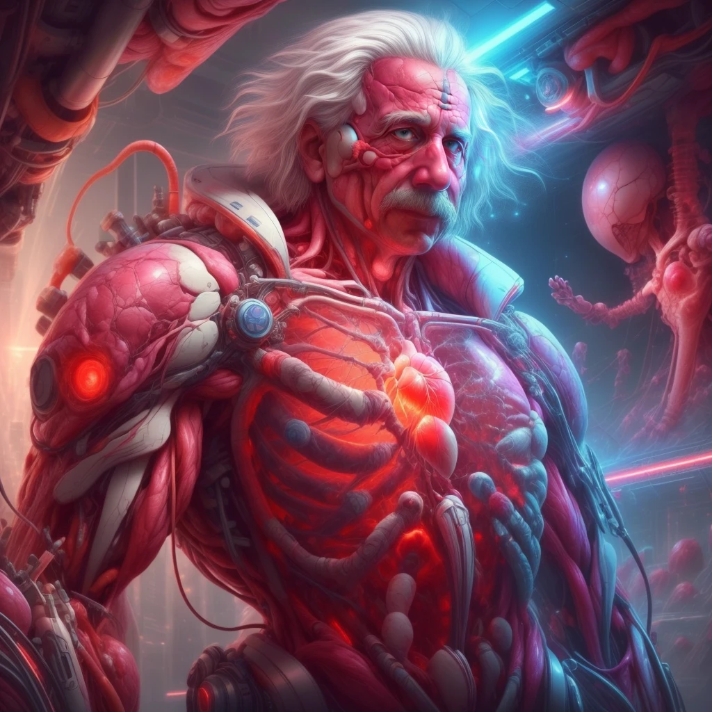 <lora:add_detail:0.8>,
<lora:VascularTech-20:0.85>, VascularTech, scifi, inner glow, bones ,
man , Albert Einstein, <lora:Albert Einstein:0.8> , scientist coat,