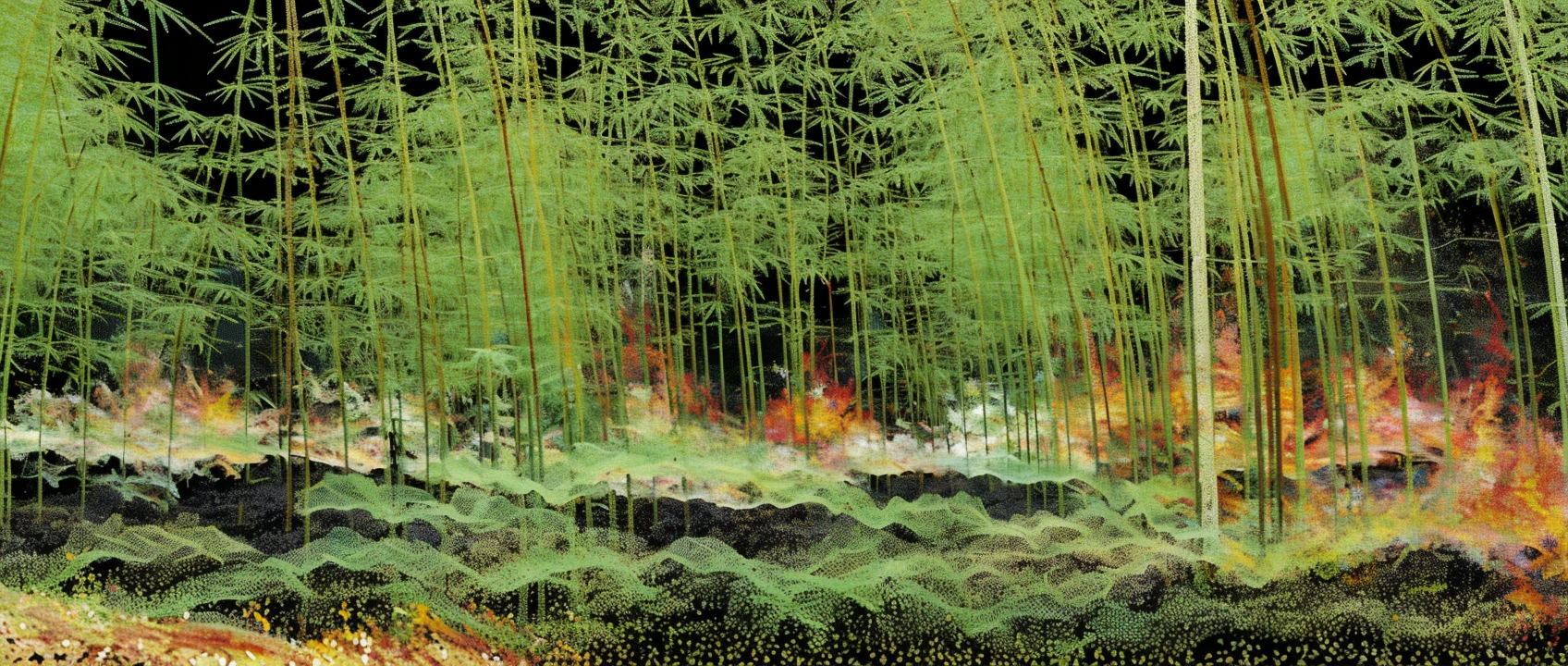 ((made_of_particles)),
best quality,highres,movie poster style,(highly detailed),
<lora:0122:0.75>,nature,bamboo forest,