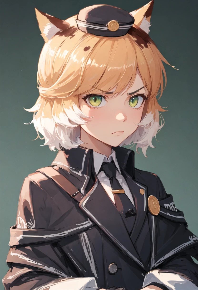 best quality, masterpiece, highres, solo, {mousse_arknights:0.90}, angry, annoyed, portrait, looking at viewer