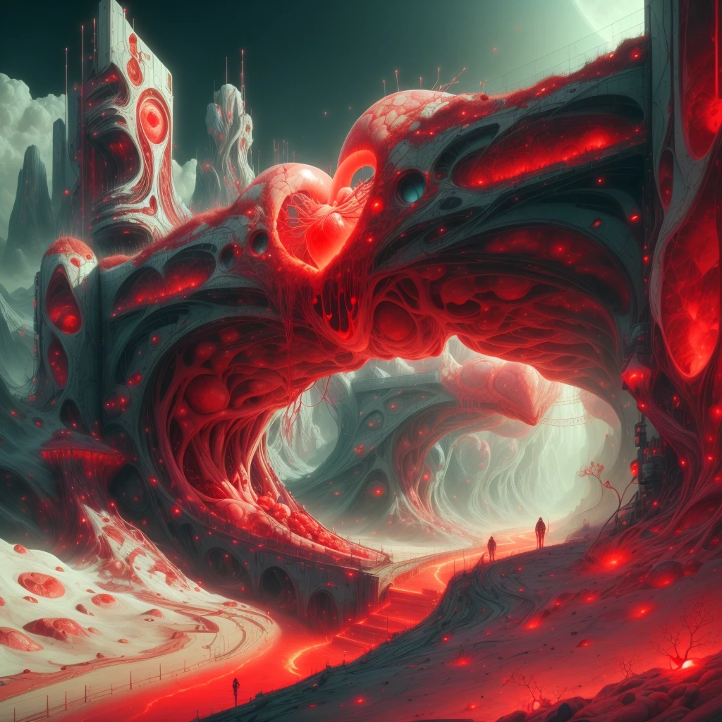 <lora:add_detail:0.8>,
<lora:VascularTech-20:0.85>, VascularTech, scifi, inner glow, bones ,
bridge, blood river
