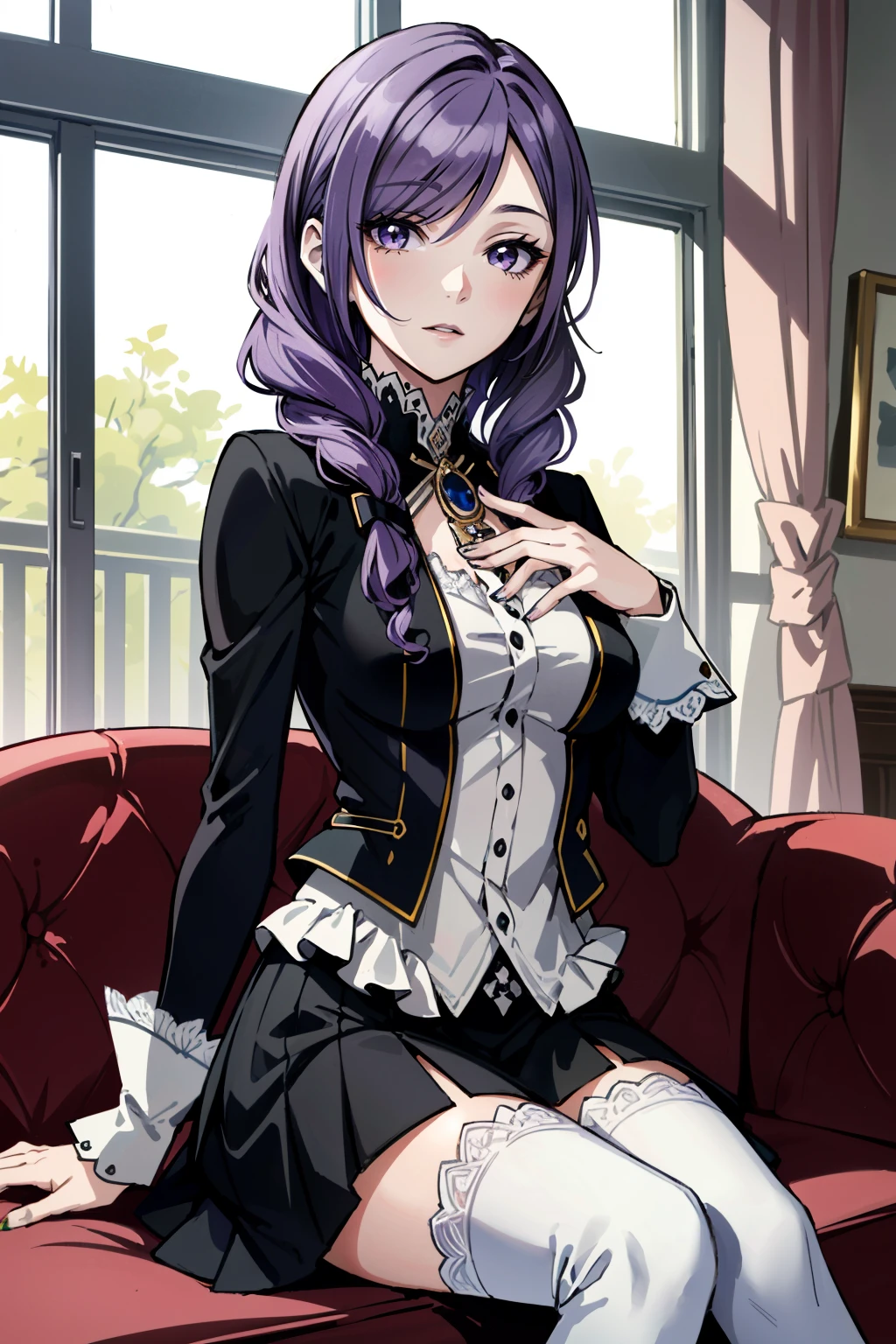 ((ultra detailed, masterpiece, absurdres))
 <lora:HGDaniella:0.9>
HGDaniella, 1girl, twin drills, purple hair, as the cover model for a fashion magazine