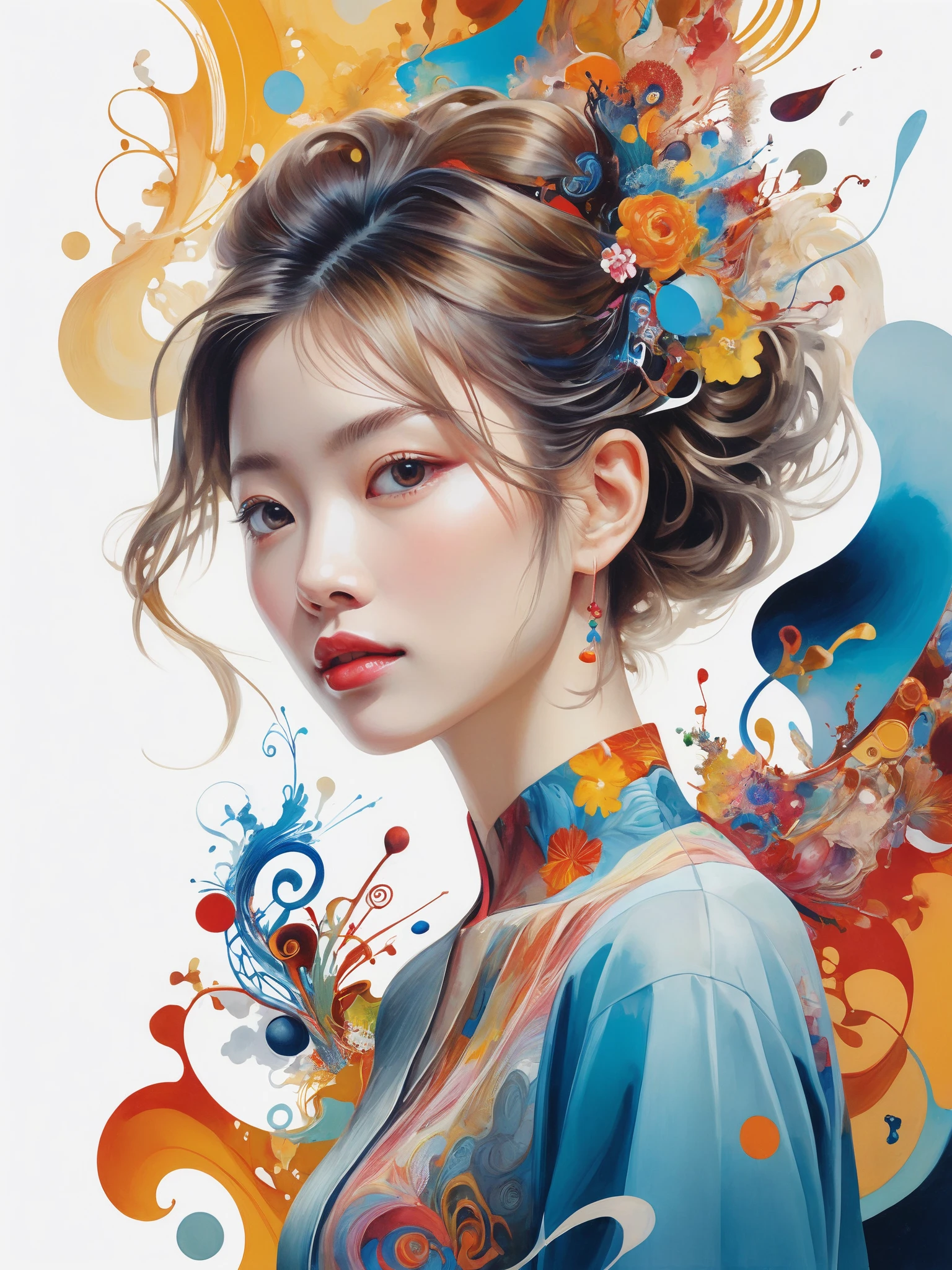 Colorful, multiple colors, intricate detail, splash screen, photorealistic, intricately detailed fluid gouache painting, calligraphy, acrylic, watercolor art,
masterpiece, best quality, 1girl, <lora:kwFemaleBeta42_SDXL_v1:1>,
asian,waifu