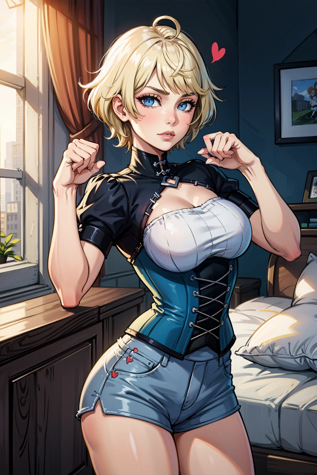 sorrir, sangue_Skelter, olhos brilhantes, blonde hair, Roupas amarelas, Lutando, Lutando, Dano de batalha, sozinho, Roupas rasgadas, olhar reto, Very detailed, anime, disco Rigido, master part, desenho, 8k, profissional, symmetric, (Olhos detalhados, iris of the eyes:0.5), (Looking at camera:0.8), olhos azuis, cabelos amarelos, Sparks, raios