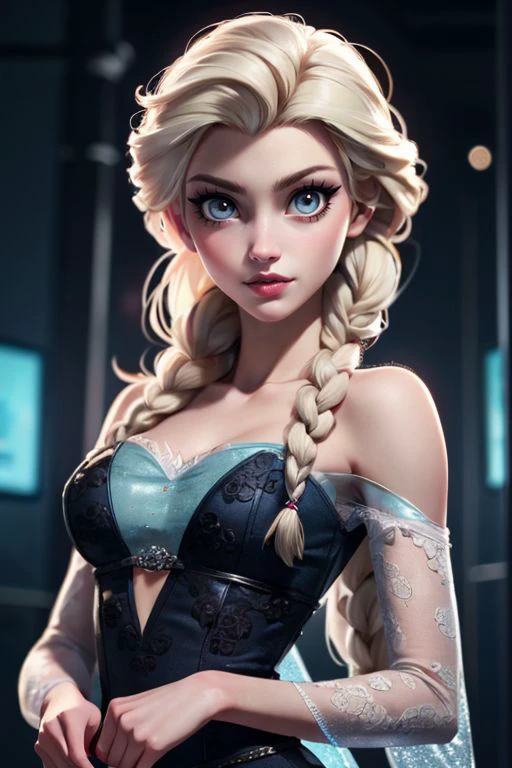 elsa x resident evil,, , masterpiece, (best quality:1.2), [:intricate details:0.2],