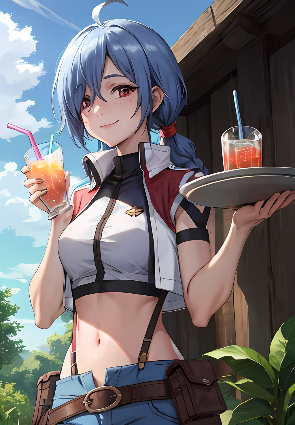 1boy, femboy hooters, sirviendo unas cervezas