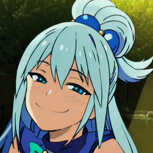 (extremely detailed fine touch:1.2), (natural light, sun light, light rays, dappled light, reflection, shadows, ray tracing:1.2), masterpiece, best quality, highly detailed,
<lora:Aqua_Konosuba:0.8> AquaKnsb-KJ , blue shirt , detached sleeves, thigh boots, bow,
<lora:smug face meme:0.8> smug_face_meme, 1girl,