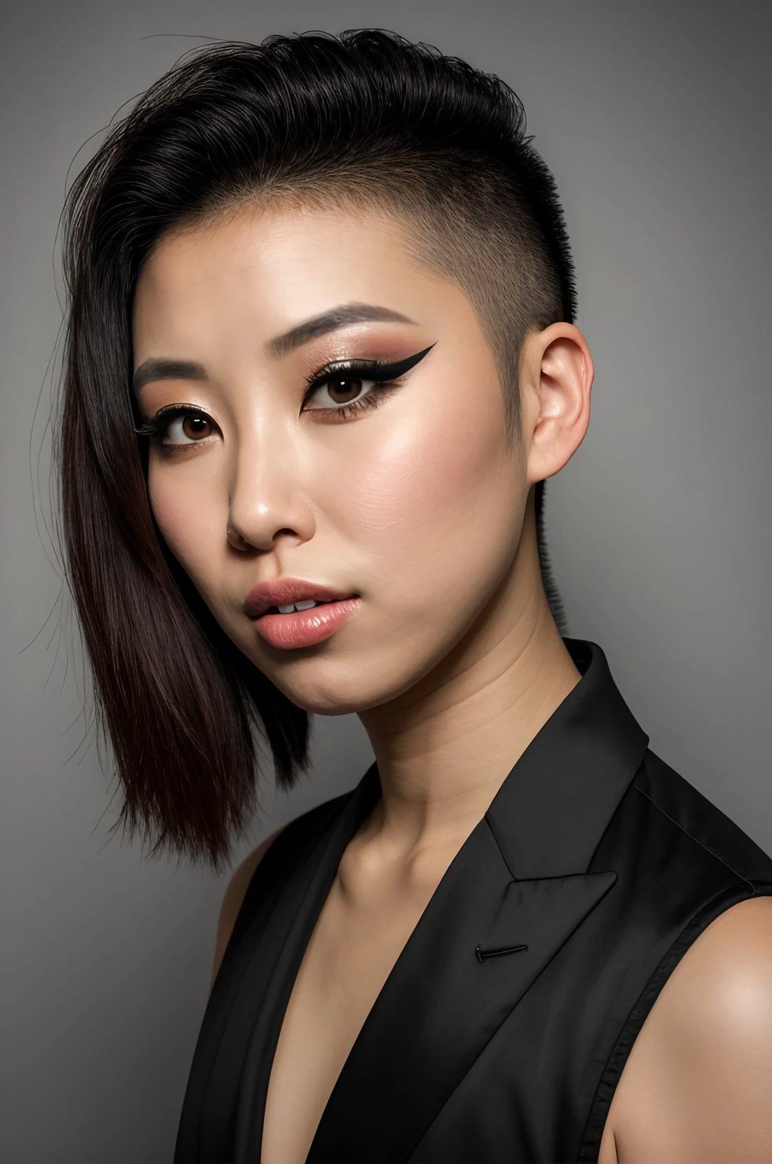 high quality photo of <lora:Erika_Ishii:1> erika_ishii, (sidecut:1.2), eye-shadow
<lora:punk_v0.2:1> punk