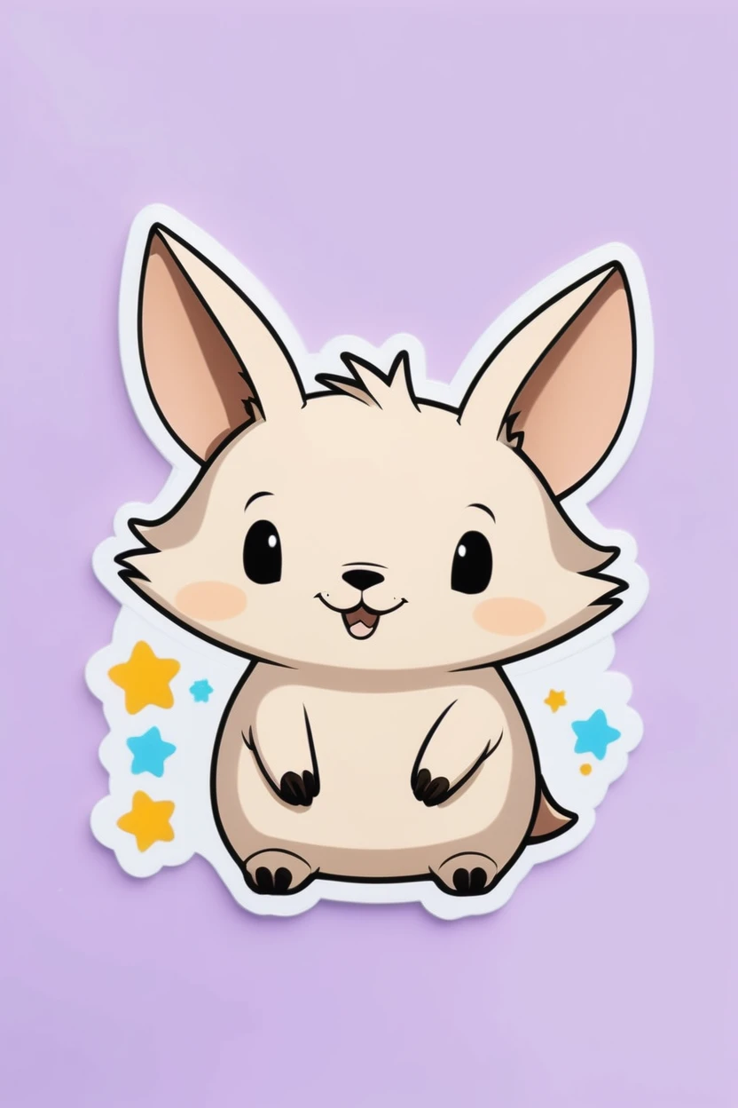 a aardvark<lora:EnvyKawaiiStickerXL01:1>