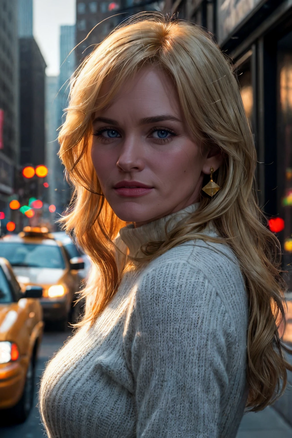 Ultra-HD-details, (lively-looks), face photo of mature busty blonde r4nd1_brooks, (happy face), wearing high neck tight blouse, in a urban street in New York, taxi cab in the background, autumn, bokeh,
detailed skin texture, masterpiece, high quality, intricate details, wide angle, cinematic establishing shot, subsurface scattering, color grading, layered depth, parallax effect, soft focus foreground