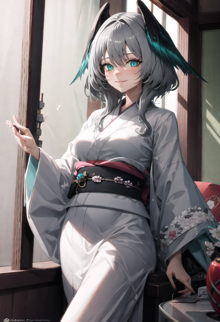 best quality, masterpiece, highres, solo, {ho_olheyak_arknights:0.90}, {yukata:1.30}, {kimono:1.15}