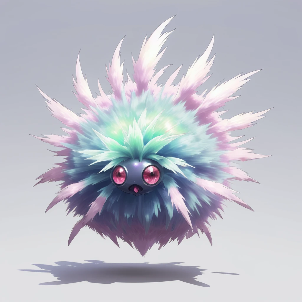 irridescent gloomtribble, Bug/Flying type, simple background<lora:EnvyMonXL03_FinalForm:1>