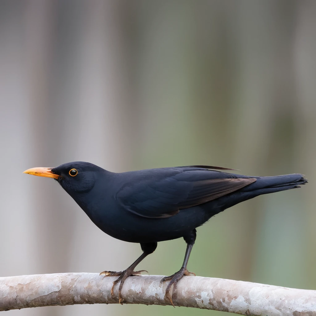 eurasian blackbird,turdus merula,best quality, high quality, highres, masterpiece,bird, <lora:eurasian blackbird SDXL-000002:1>