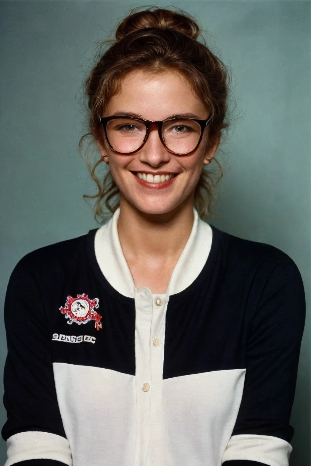 analog film photo solo, tstyle, realistic, ((woman)), (((Messy Side Swept, (black-framed glasses:1.2)))), (((grin512:1.2))), ((tracksuit jacket, flared track pants, sneakers with tube socks, sweatband)), ((subterranean crystal palace with intricate crystal formations)), ((dynamic pose)), PA7_Human-Likeness, PA7_Photo, high detailed, 8k, clear facial features, pastel themed colorgrade, in style of wes anderson, <lora:PAseer-SD15-LCM Quick:1> <lora:ReaLora:.2> skin <lora:TStyle_-_Photography_Style:.2>  <lora:[UK]_-_Caroline_Bliss:1> money-caroline, carolinebliss . faded film, desaturated, 35mm photo, grainy, vignette, vintage, Kodachrome, Lomography, stained, highly detailed, found footage