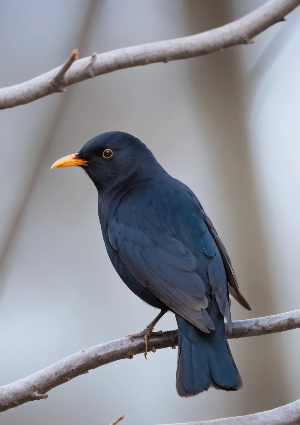 eurasian blackbird,turdus merula,best quality, high quality, highres, masterpiece,bird, <lora:eurasian blackbird SDXL-000002:1>