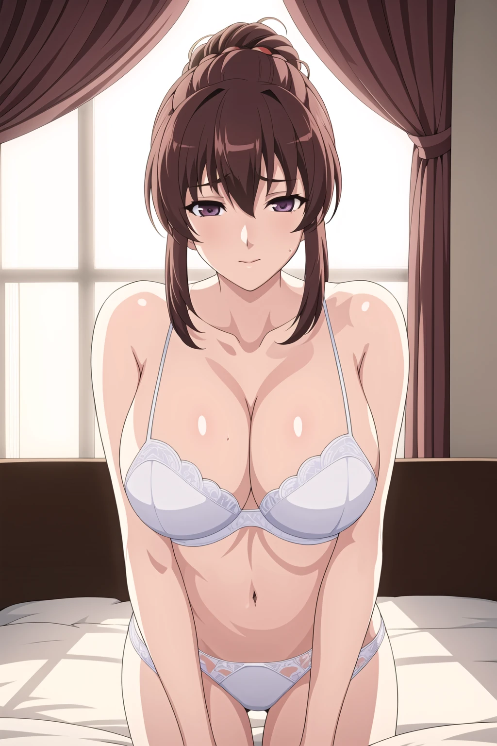 score_9, score_8_up, source_anime Bibl3, tomboy, tanned skin, brown hair, short hair, huge breasts, wide hips, viewed from front, smile, sex from behind, doggystyle, rough sex, nude, huge breasts, happy orgasm, face focus, detailed face, full lips, vivid lips, detailed eyes, swinging breasts, sweaty, pretty girl, wet pussy, detailed penis, detailed pussy,