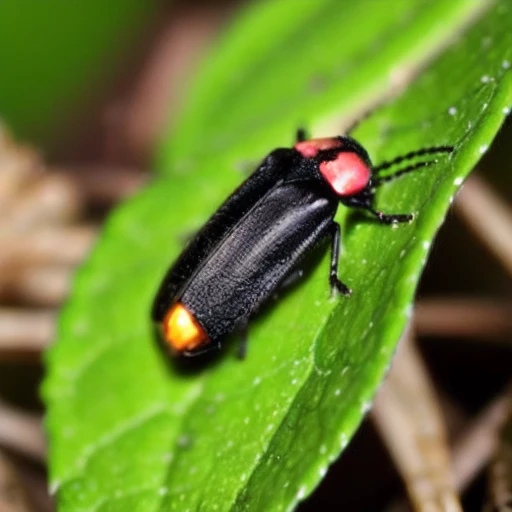 <lora:Lampyridae_v1:0.7>, outdoors, depth of field, from above, bug, lens flare, realistic, antennae, photo background, Luciola internalis, firefly, Lampyridae