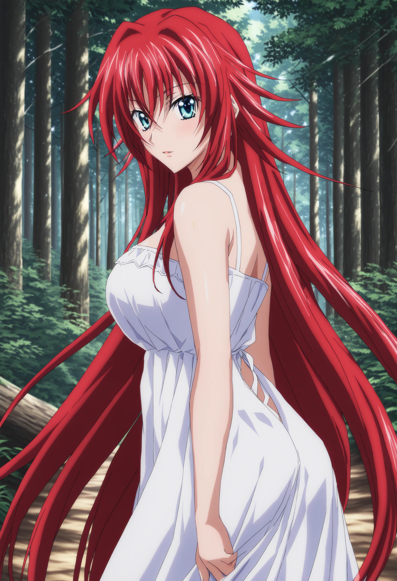 1chica, rias gremory, desnuda, anime, high school dxd, desnudas, sin bragas, sin sosten, sin ropa, completamente desnudas, de rodillas, Showing the butt to the viewer, vajina expuesta, ano expuesto, pechos expuestos, , ano visible chica 1 piliroja, acostada boca abajo, pelo rojo, ojos azules, bosque, cascadas de agua, rias agachada dejando ver suvajina y ano, cuerpo bien detallado, ano bien detallado, me entrando su ano,