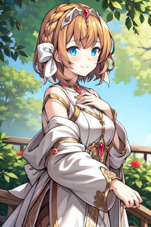 xiliya-1, hair accessories, hair bow,1girl, solo, smile, blush, short hair